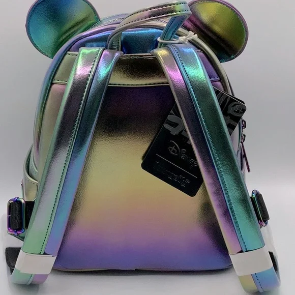 Disney Loungefly Mickey Oil Slick Iridescent Mini Backpackck display picture 3